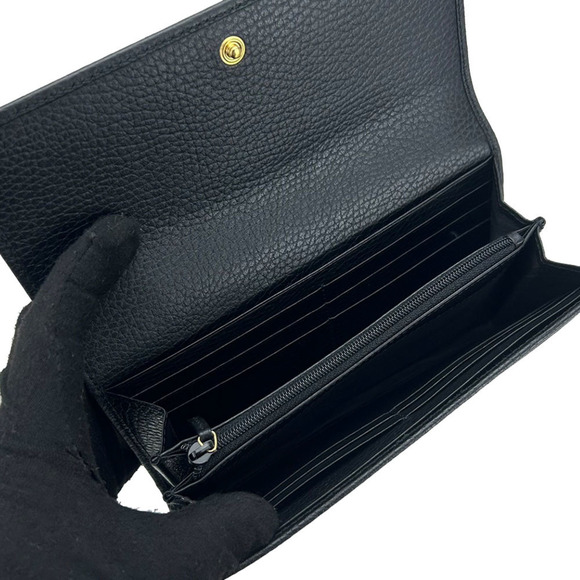 GUCCI Black Leather GG Marmont Wallet - Picture 3 of 7